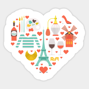 Heart from france Sticker